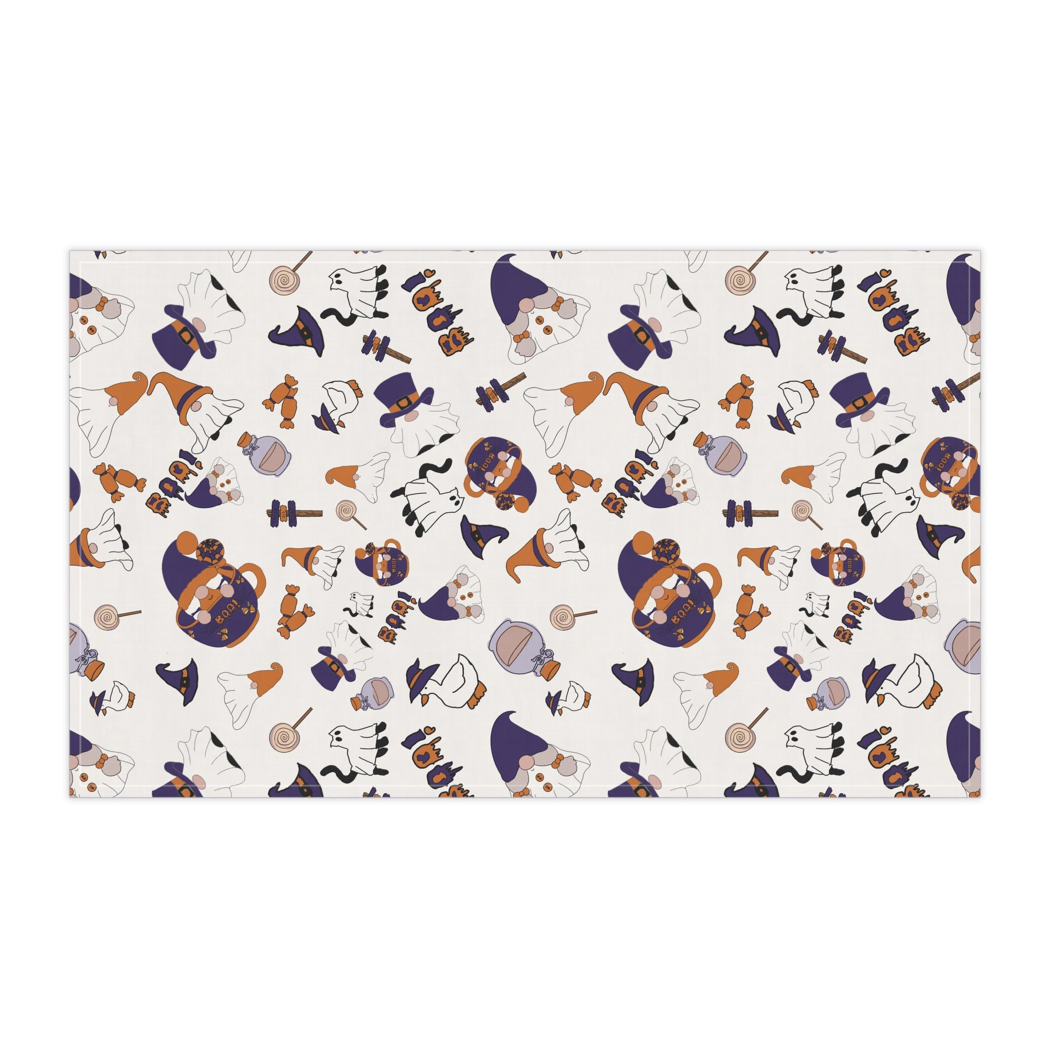 Halloween Ghosts and Witches Tea Towel | Cotton Poly Kitchen Towel