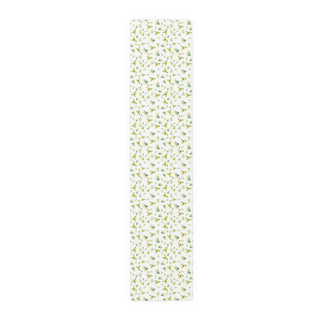 Yellow Sunflower Pattern Table Runner | Floral Table Runner