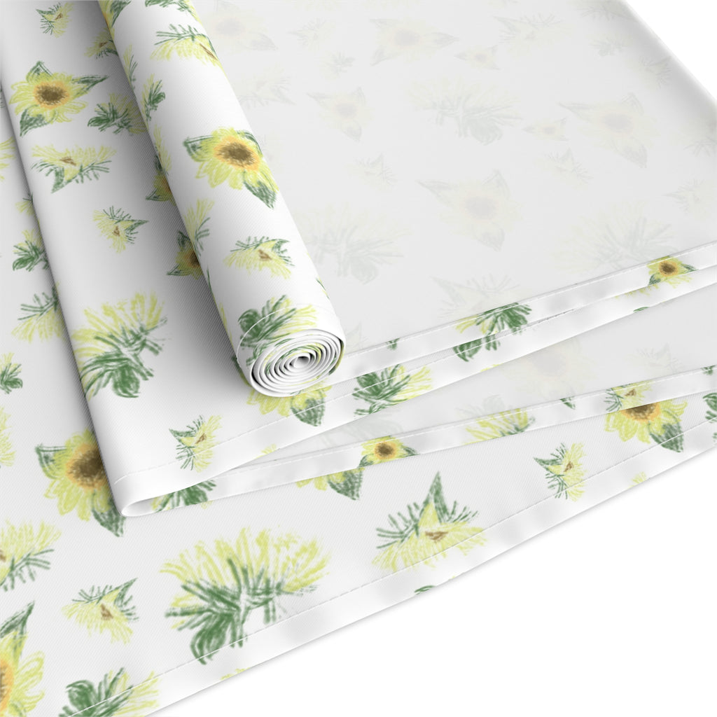Yellow Sunflower Pattern Table Runner | Floral Table Runner