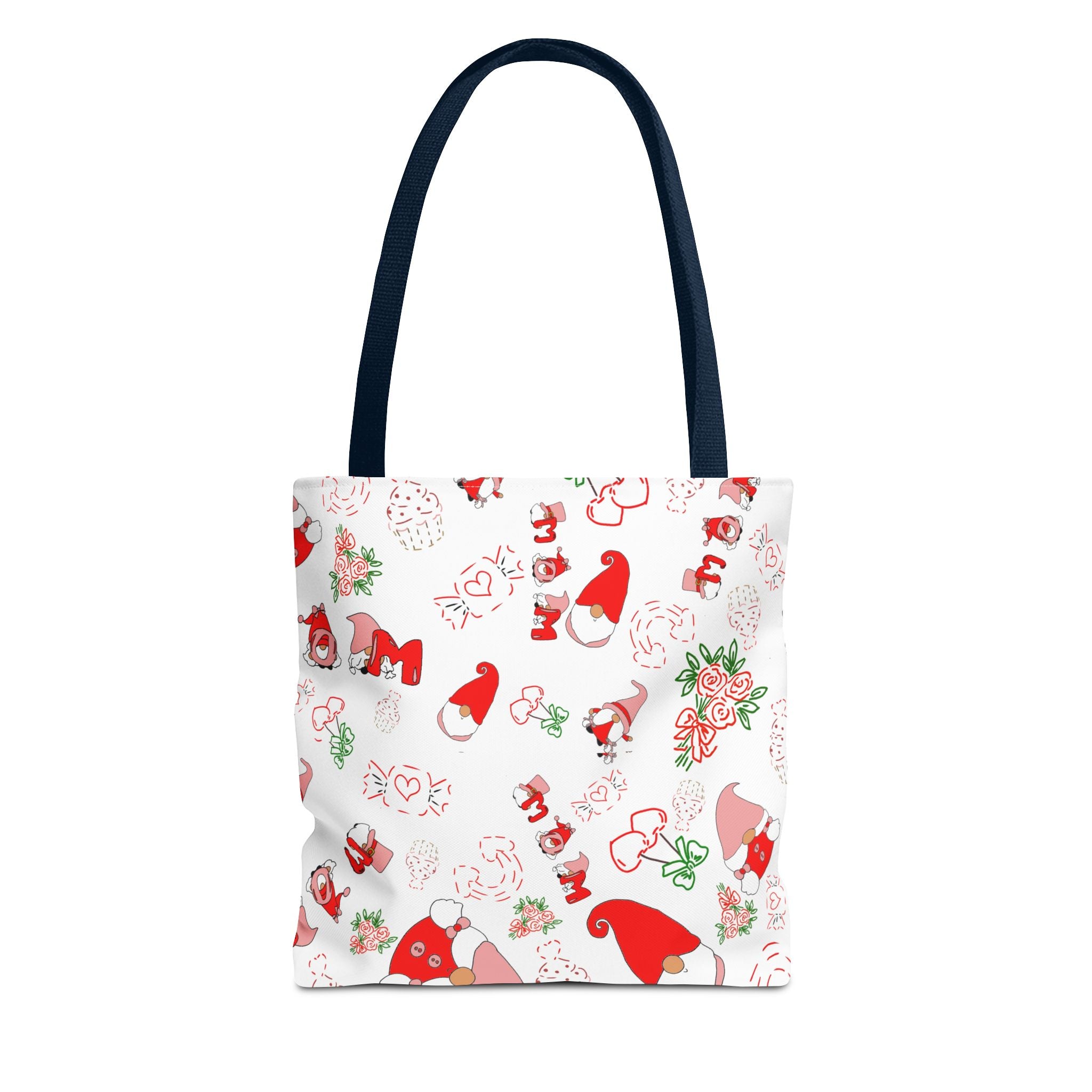 Mothers day  Gnome Pattern Tote Bag | Holiday Floral Gnomes All-Over Print