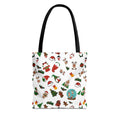 Christmas Icons Tote Bag | Santa, Trees, Stockings Pattern