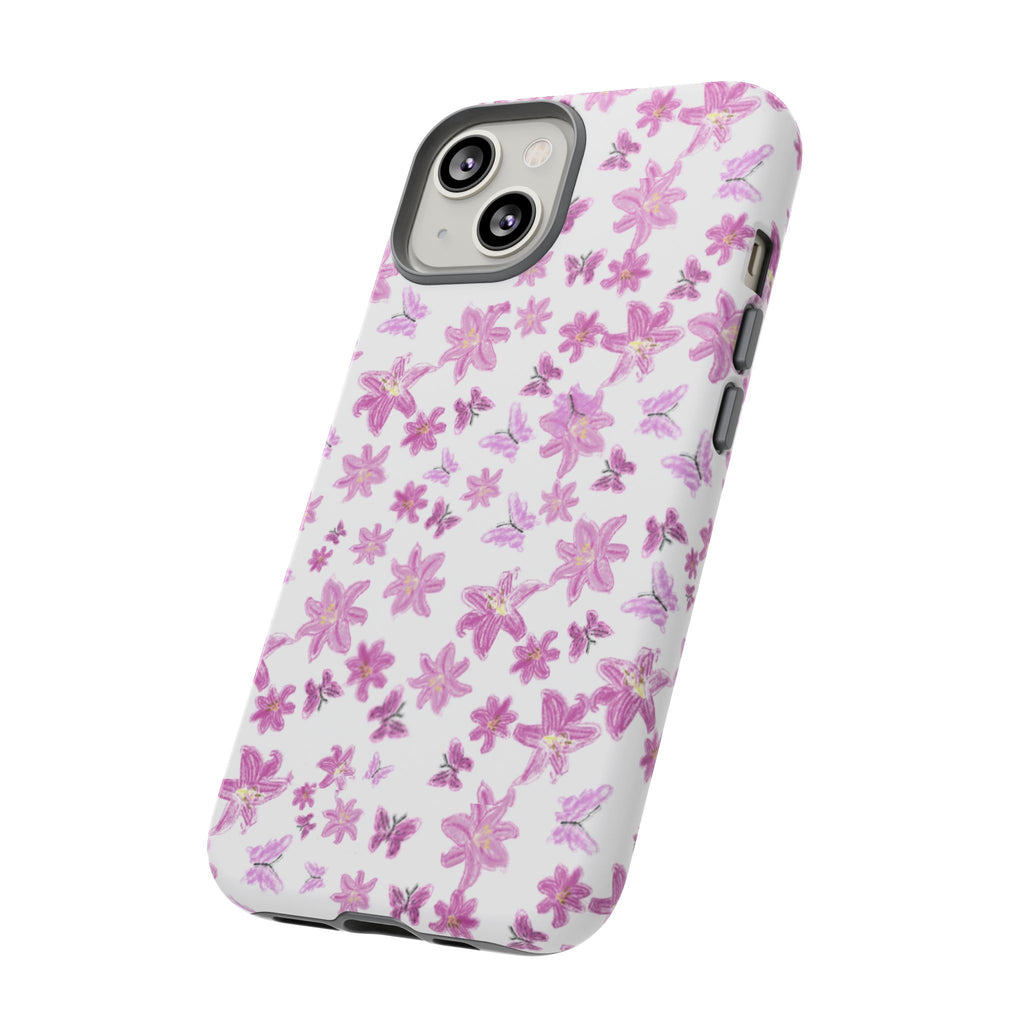 Pink Floral Pattern phone case | Tough Case